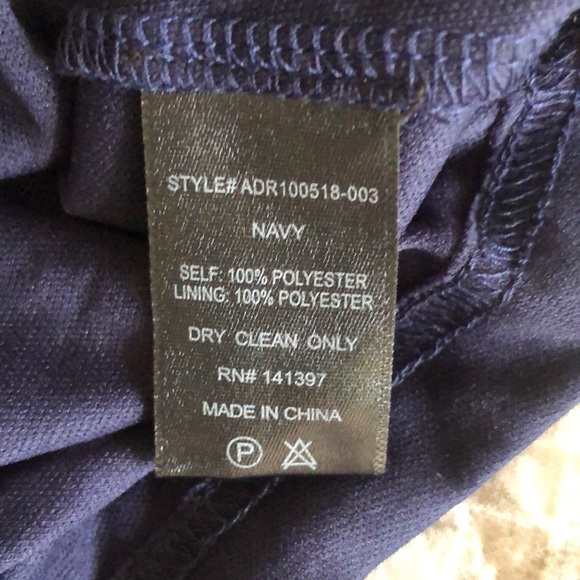 NWT Astr V-Neck Lace Fit & Flare navy blue Dress - Picture 9 of 9